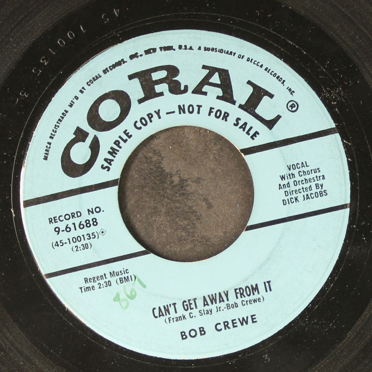 melody for lovers / can't get away from it by BOB CREWE