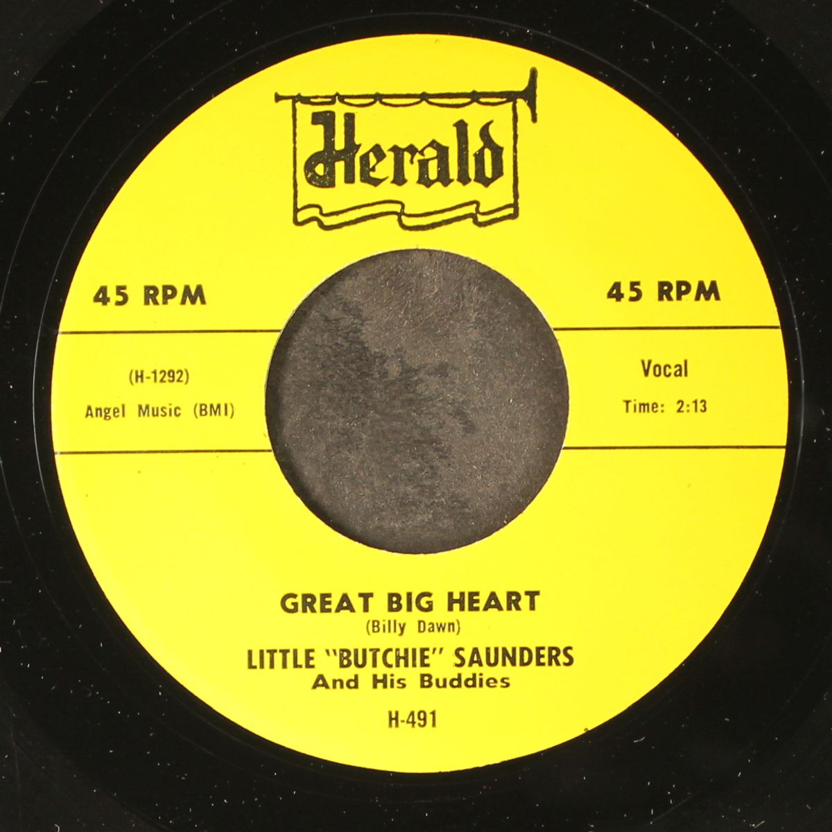i wanna holler / great big heart by LITTLE 'BUTCHIE' SAUNDERS & BUDDIES