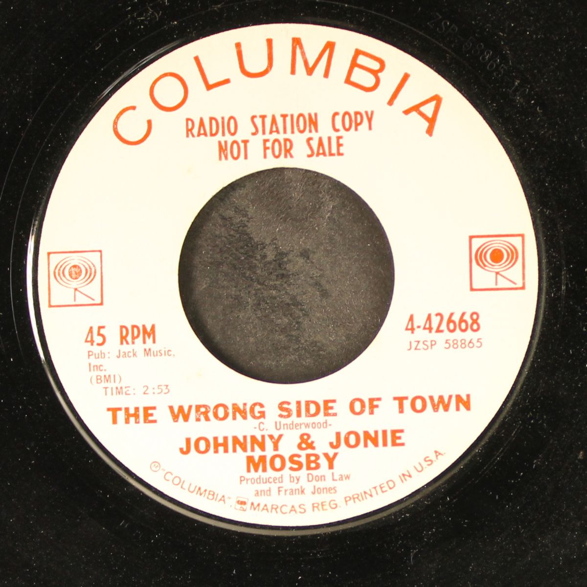 don't call me from a honky tonk by JOHNNY & JONIE MOSBY