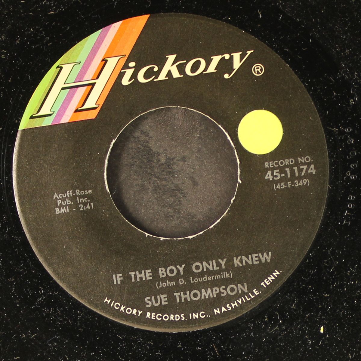 if the boy only knew / have a good time by SUE THOMPSON