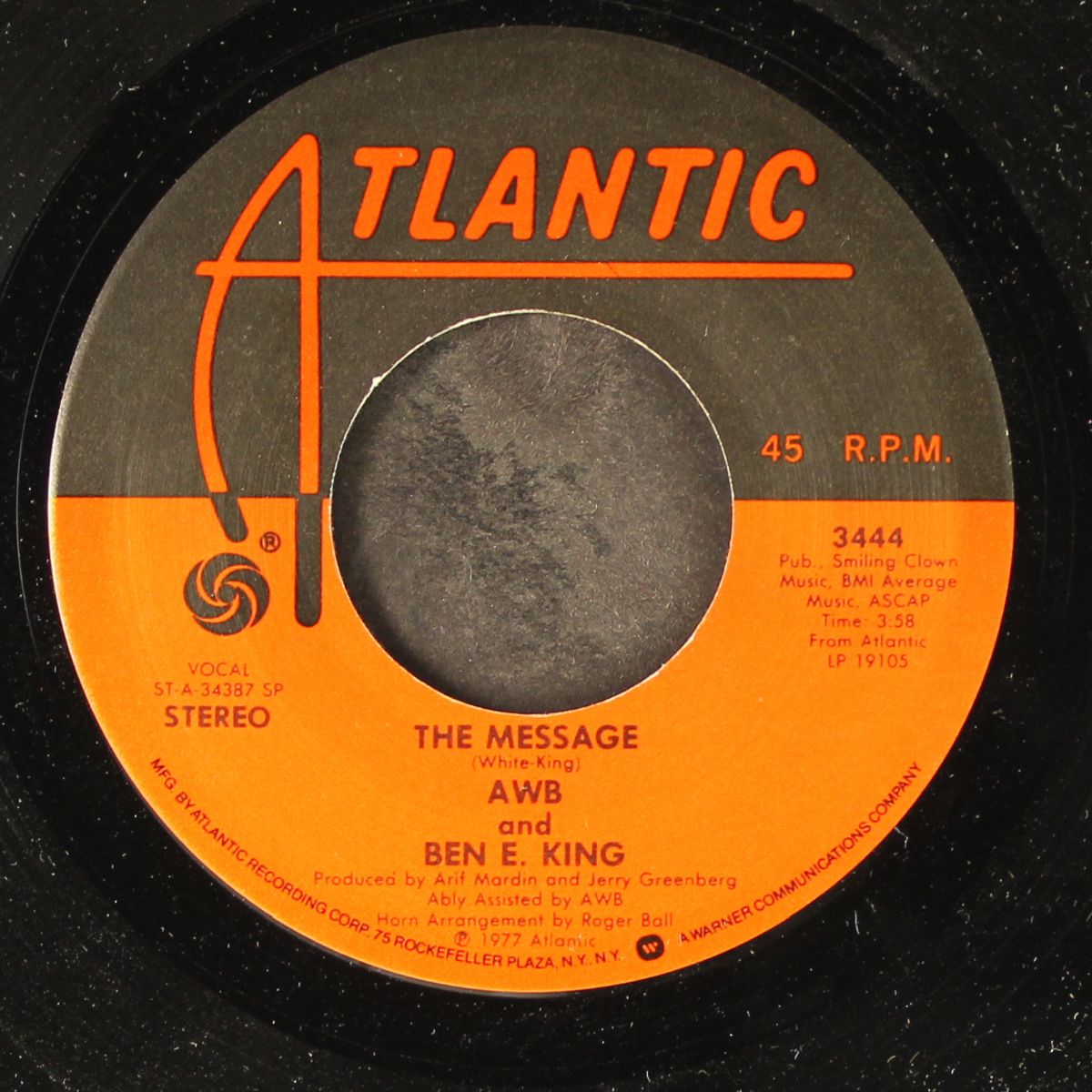 the message / fool for you anyway by AWB & BEN E. KING