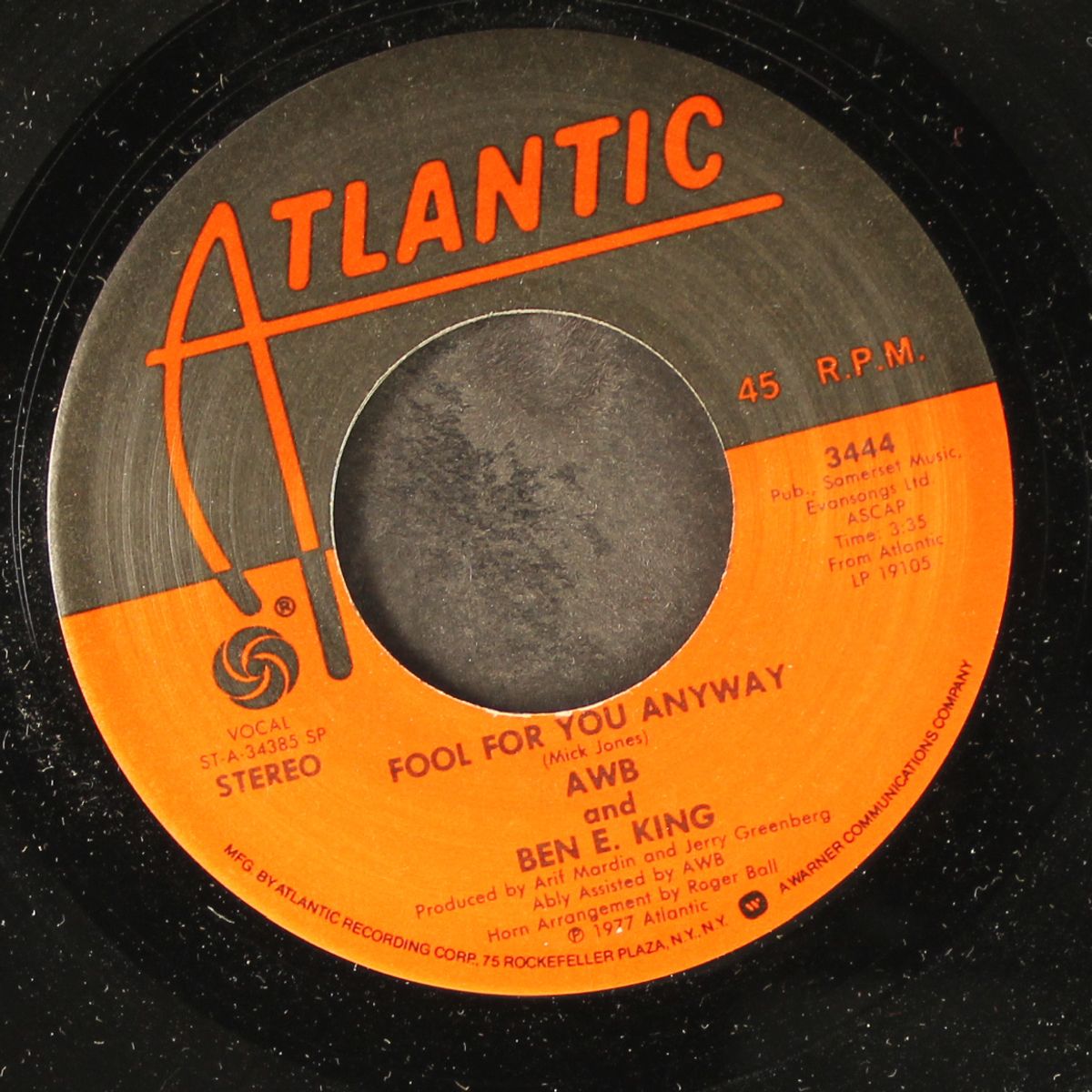 the message / fool for you anyway by AWB & BEN E. KING