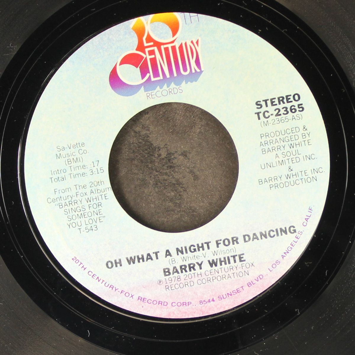 oh what a night for dancing / you're so good you're so bad by BARRY WHITE