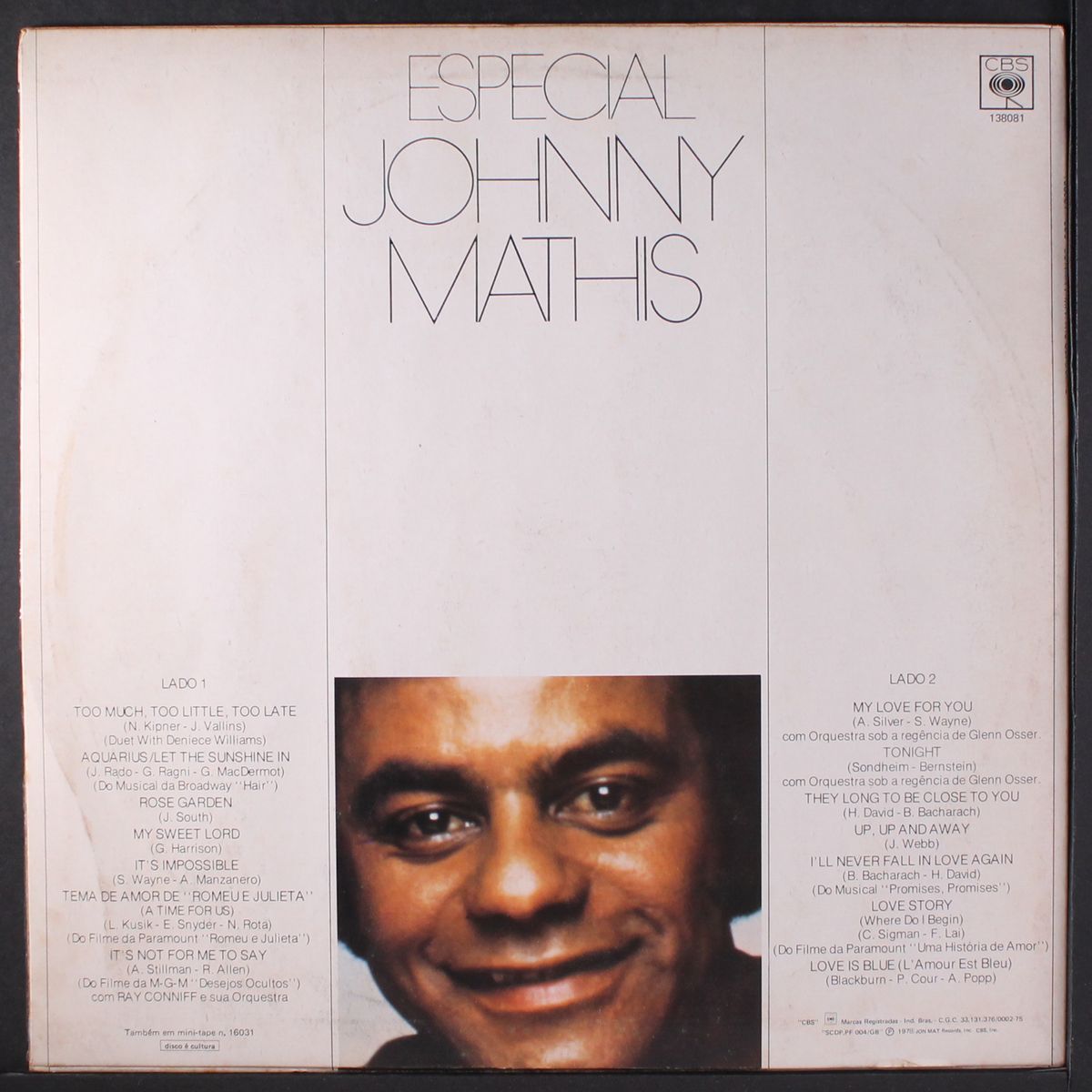 especial by JOHNNY MATHIS