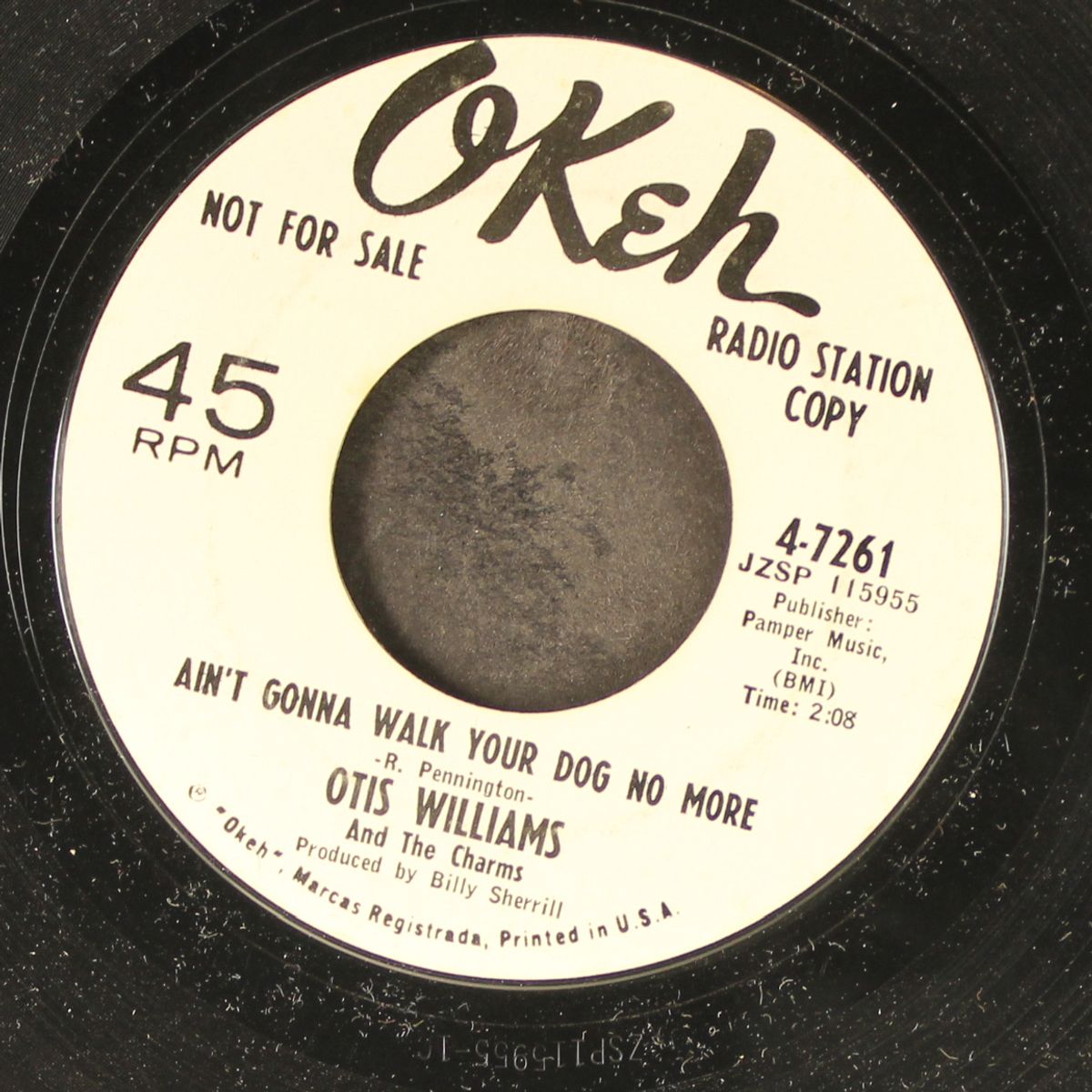 ain't gonna walk your dog no more / your sweet love by OTIS WILLIAMS & CHARMS