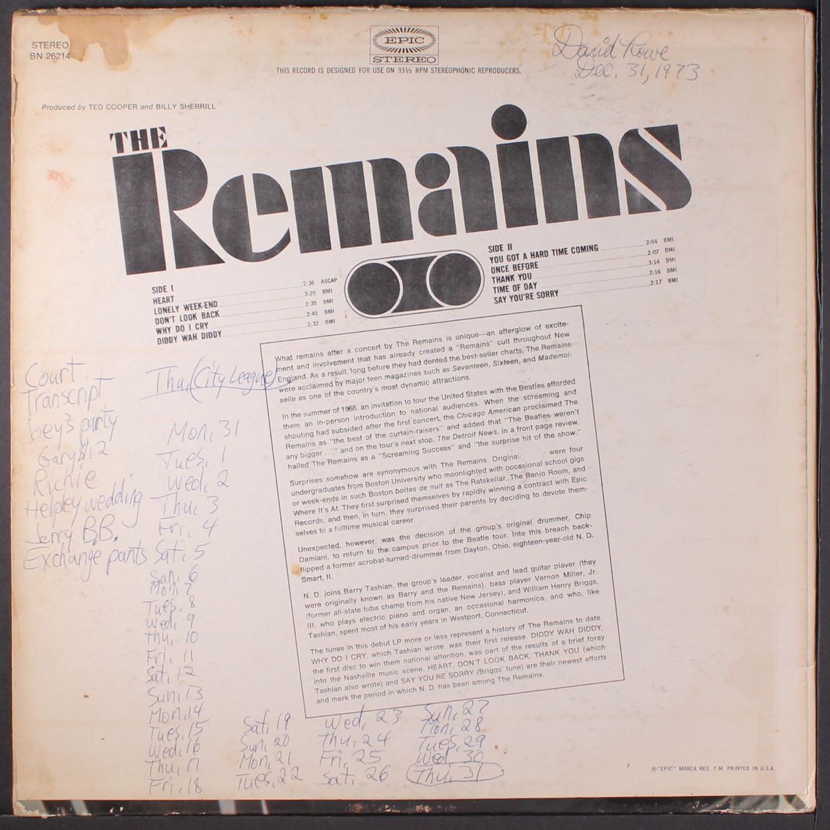 the remains by REMAINS
