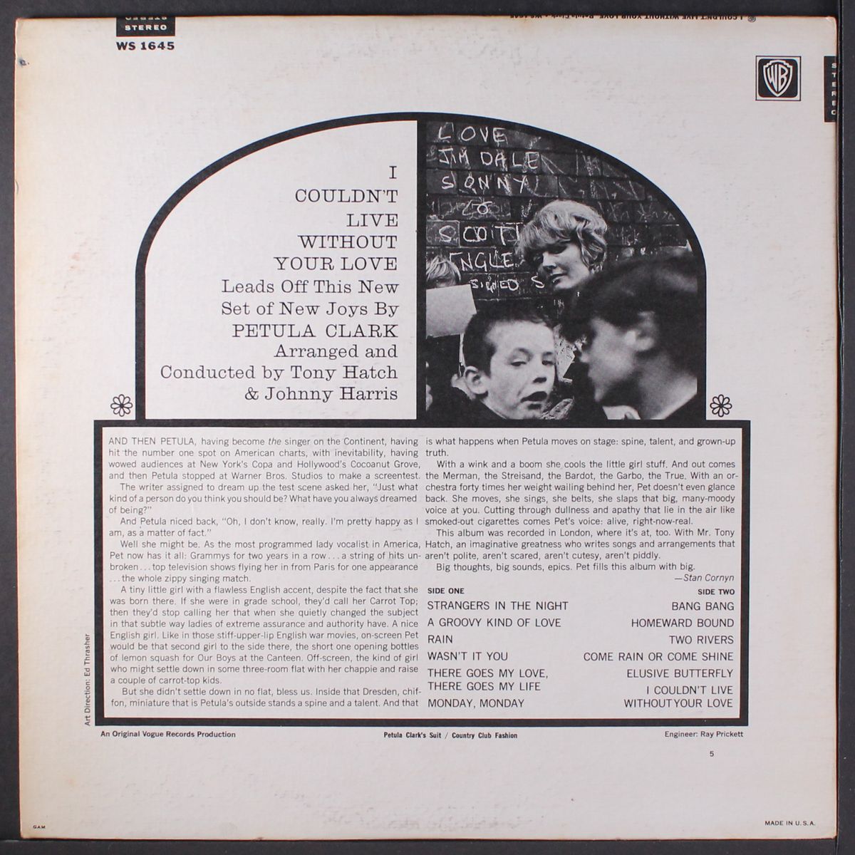 i couldn't live without your love by PETULA CLARK
