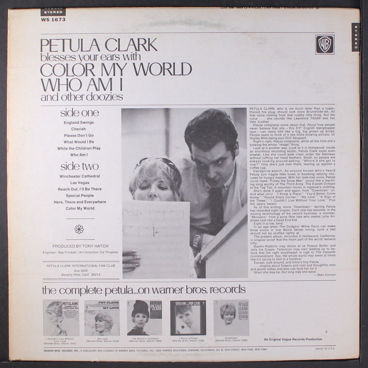 color my world / who am i by PETULA CLARK