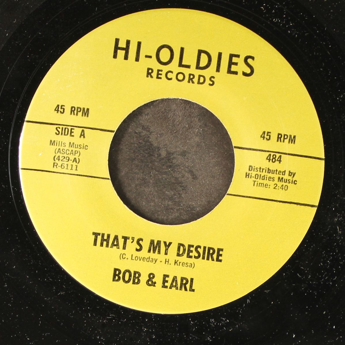 that's my desire / you made a boo-boo by BOB & EARL