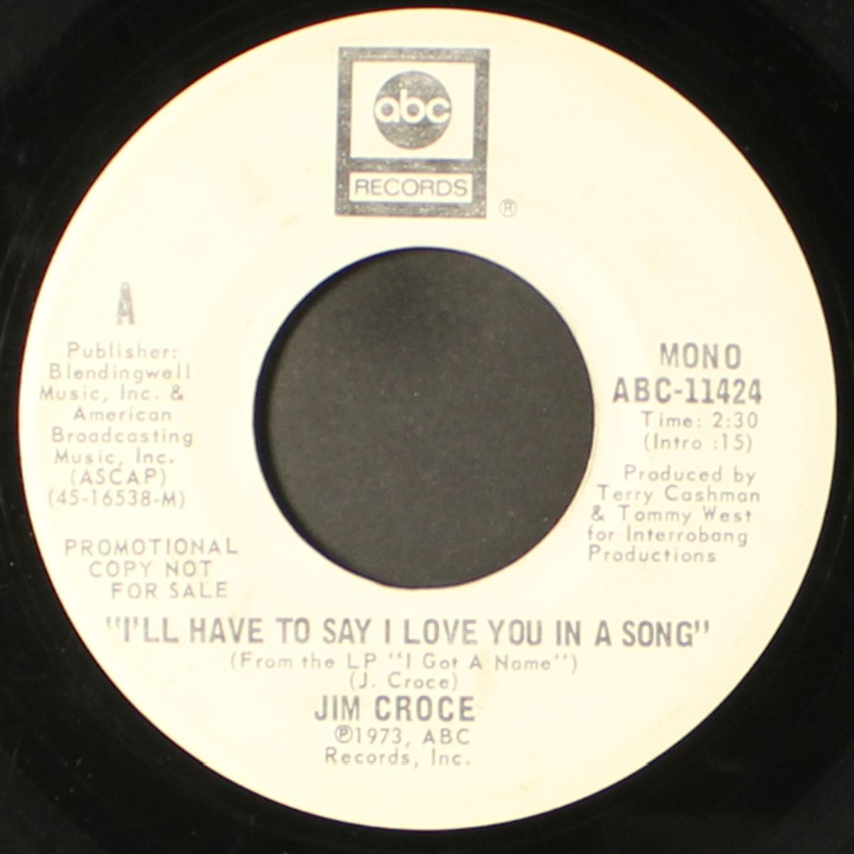 i'll have to say i love you in a song / mono by JIM CROCE