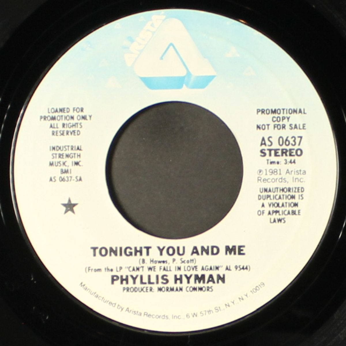 tonight you and me / mono by PHYLLIS HYMAN