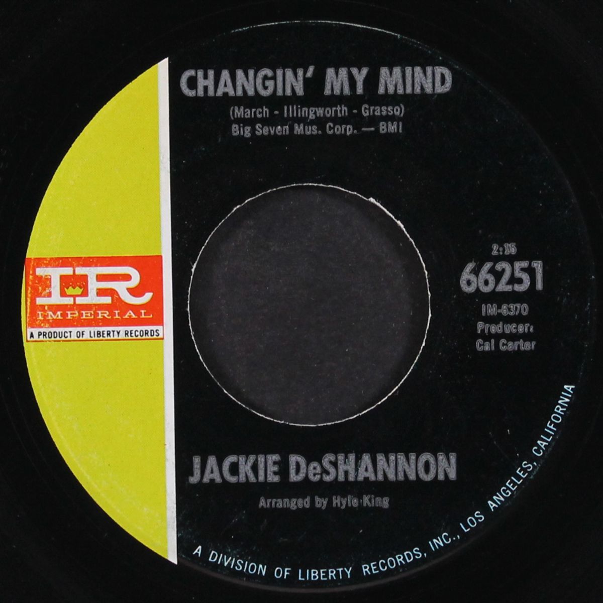 it's all in the game / changin' my mind by JACKIE DESHANNON