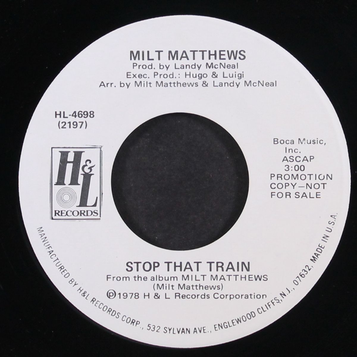 stop that train by MILT MATTHEWS