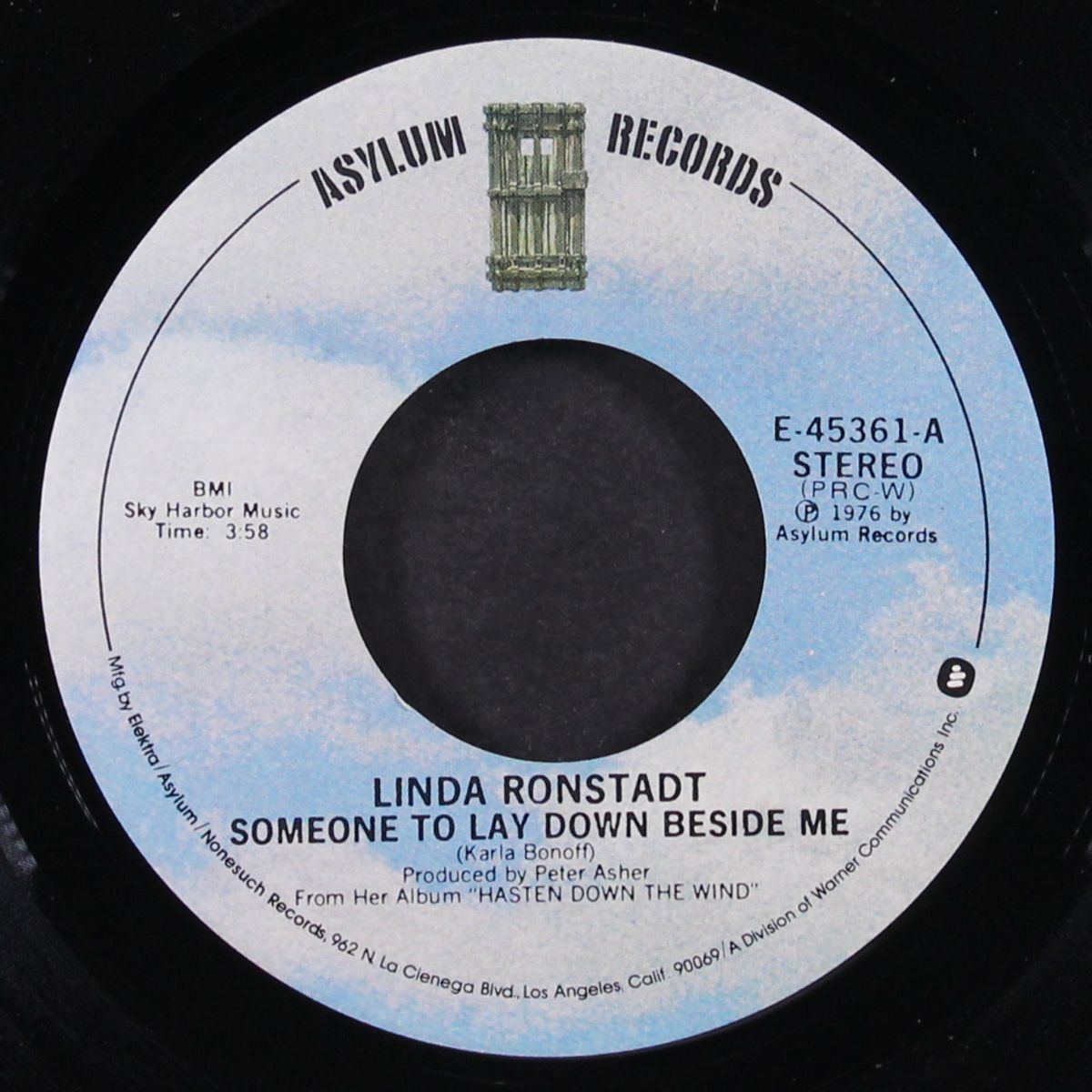 crazy / someone to lay down beside me by LINDA RONSTADT