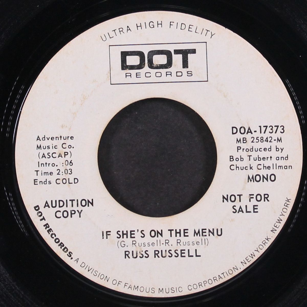 hillbilly waltz / if she's on the menu by RUSS RUSSELL