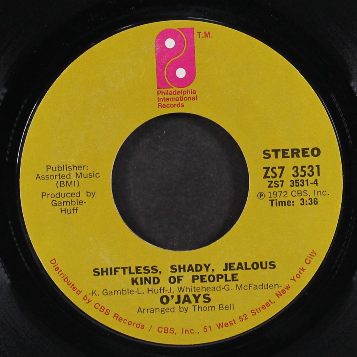 time to get down / shiftless, shady, jealous kind of people by O'JAYS