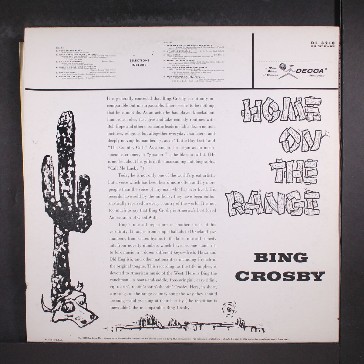 home on the range by BING CROSBY