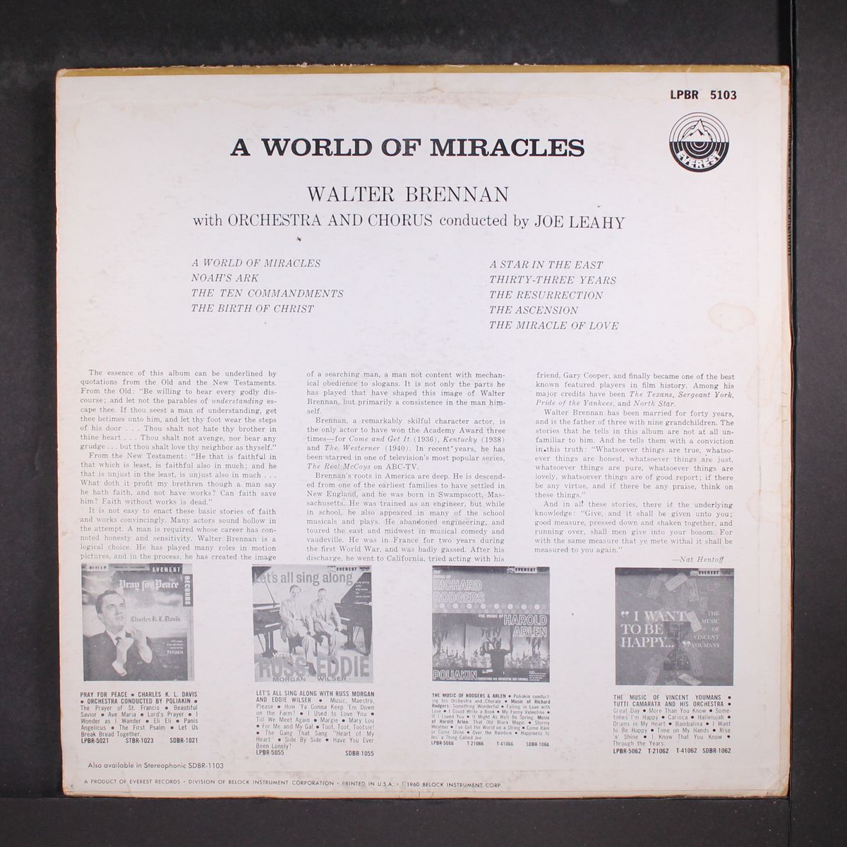 a world of miracles by WALTER BRENNAN