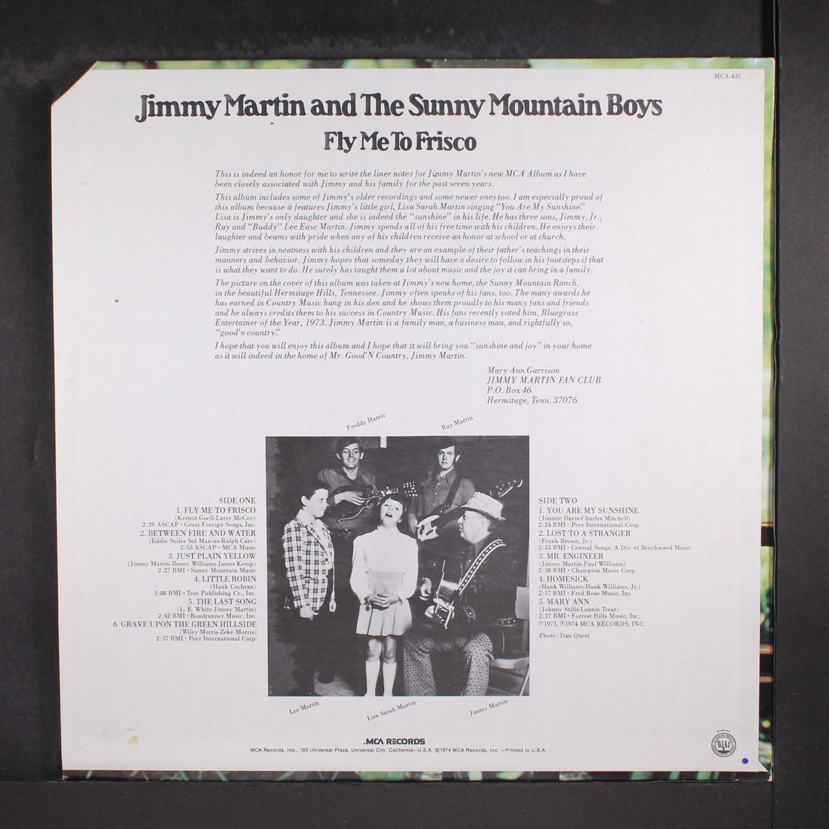 fly me to frisco by JIMMY MARTIN