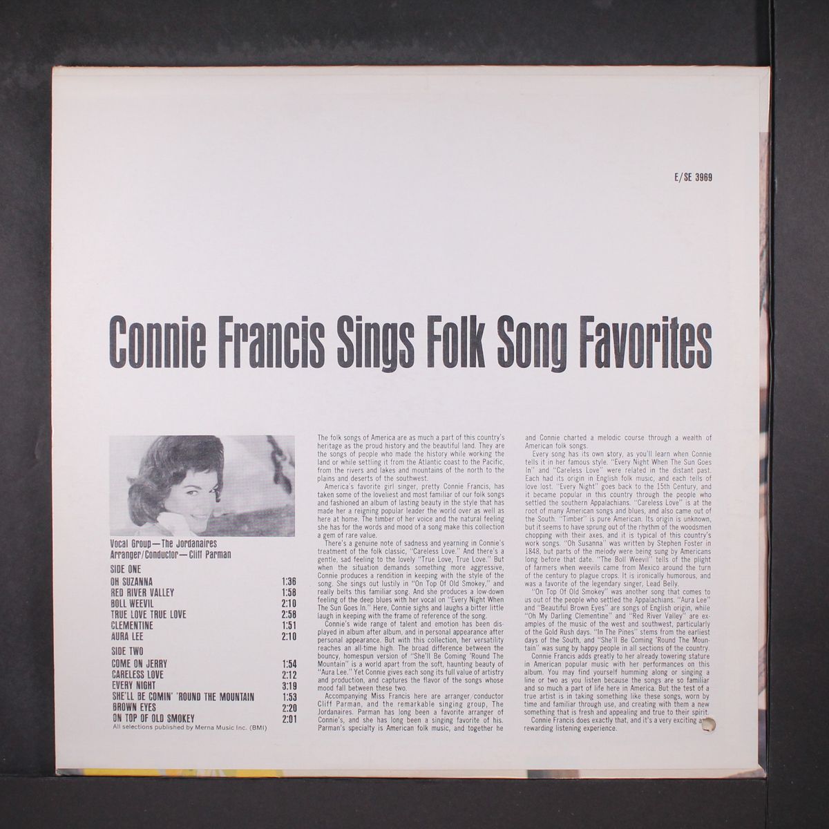 sings folk song favorites by CONNIE FRANCIS