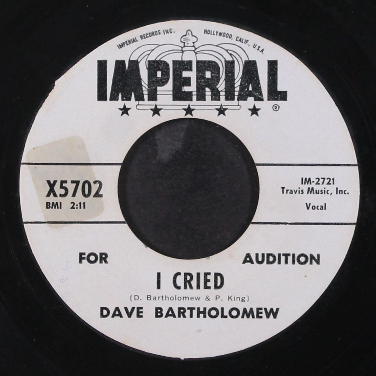 i cried / somebody new by DAVE BARTHOLOMEW