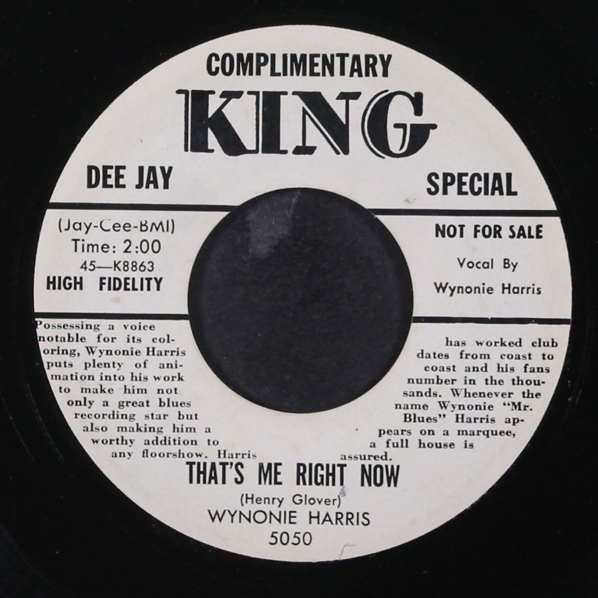 big old country fool / that's me right now by WYNONIE HARRIS