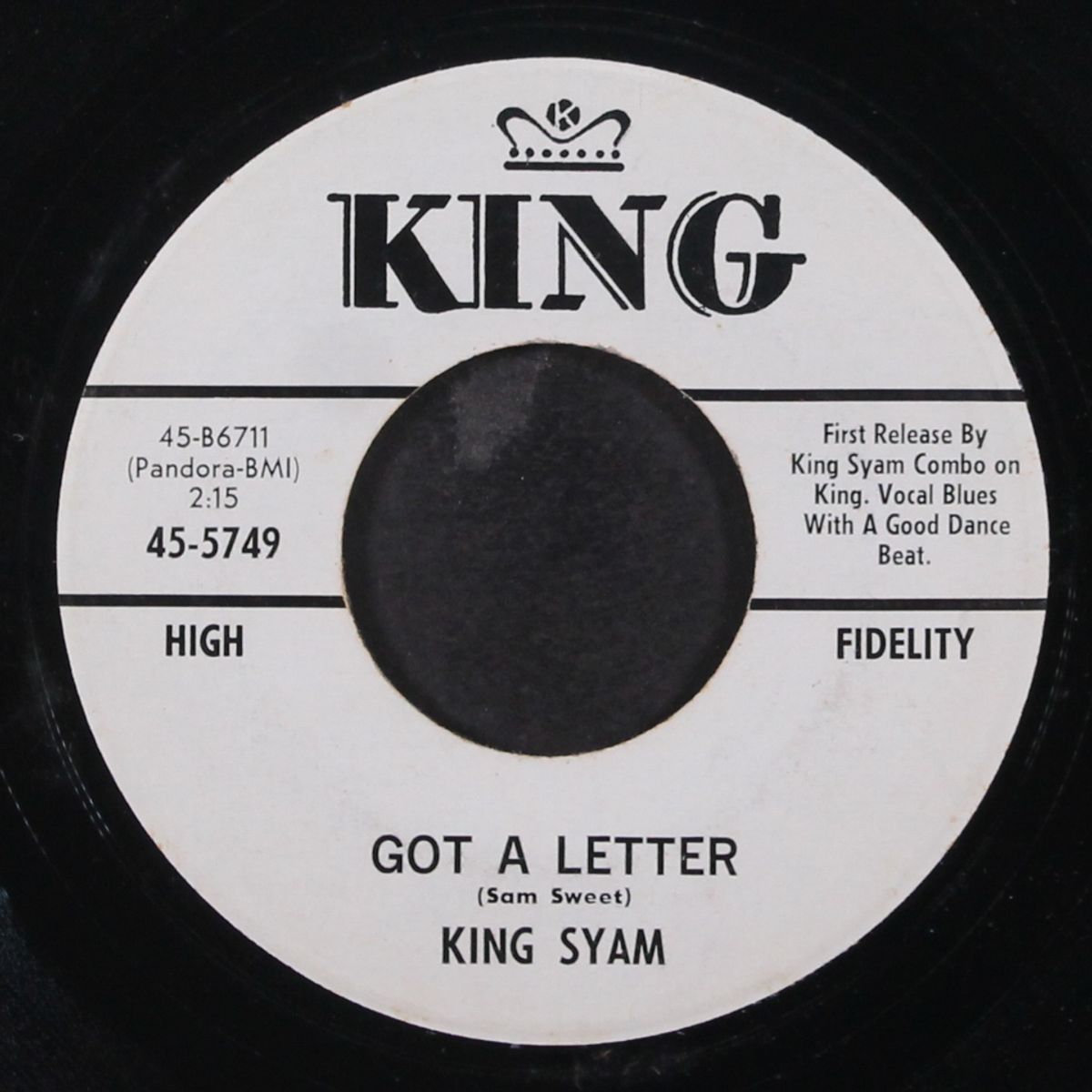 syam's blues / got a letter by KING SYAM