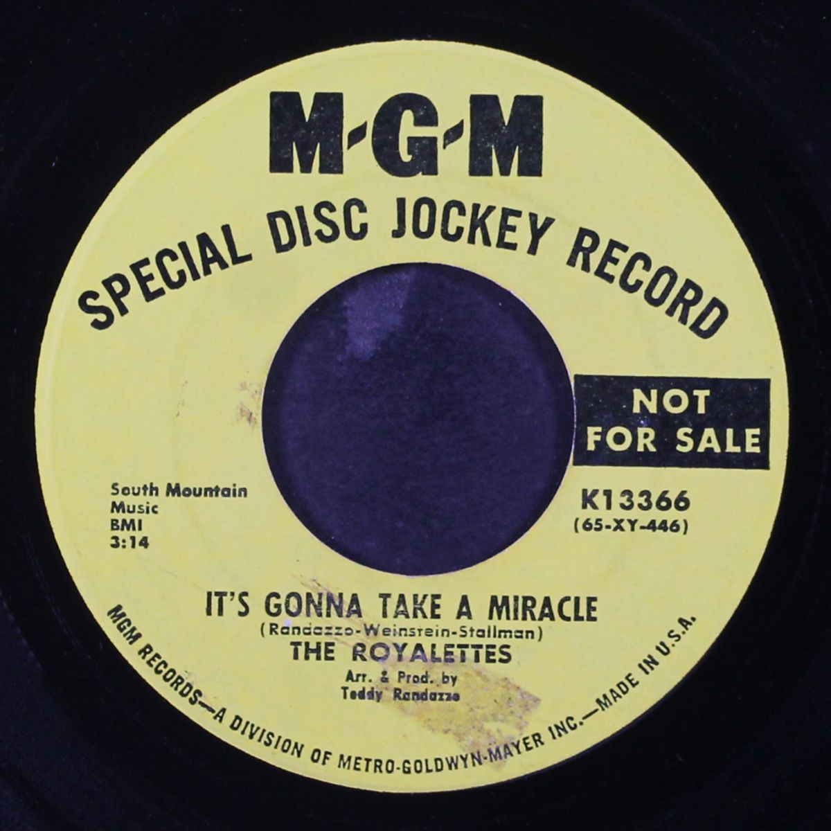 it's gonna take a miracle / out of sight, out of mind by ROYALETTES