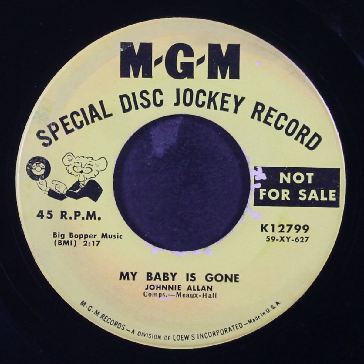 my baby is gone / lonely days, lonely nights by JOHNNIE ALLAN