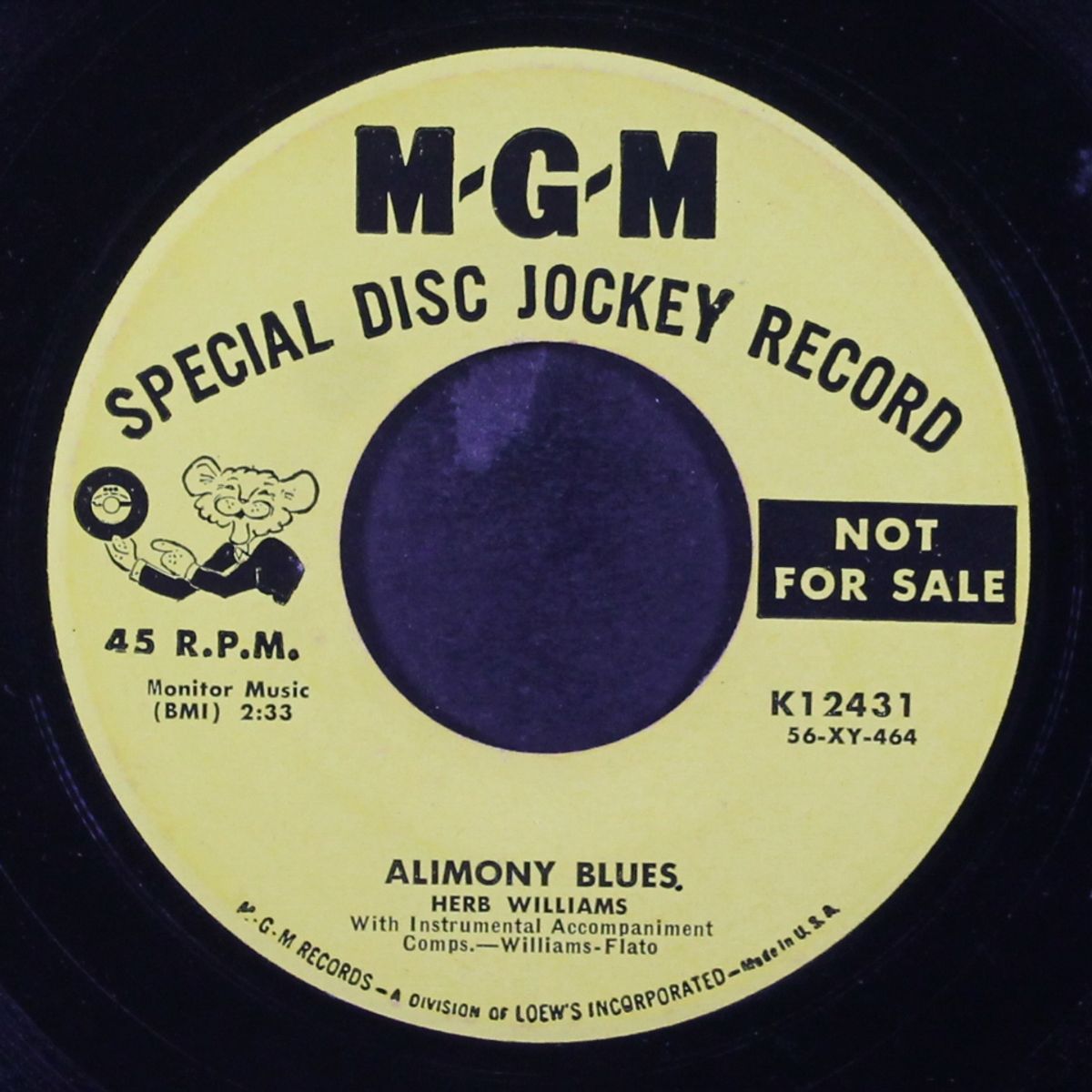 because you've been hurt / alimony blues by HERB WILLIAMS