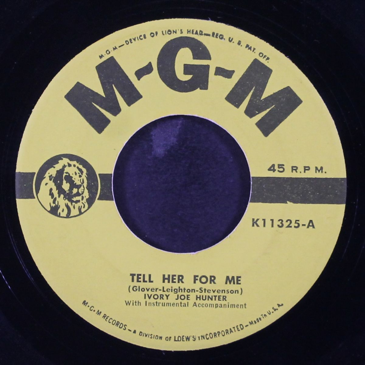 tell her no for me / the big bounce by IVORY JOE HUNTER