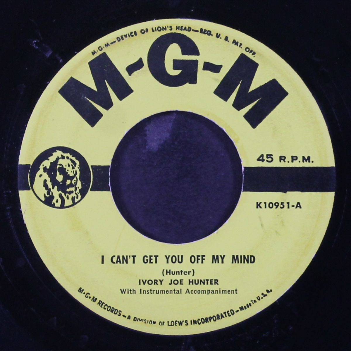 i can't resist you / i can't get you off my mind by IVORY JOE HUNTER