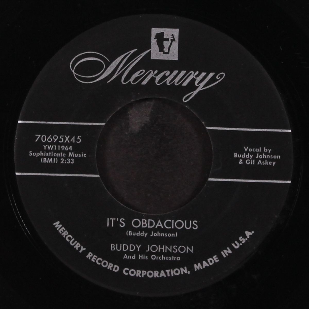 it's obdacious / save your love for me by BUDDY JOHNSON