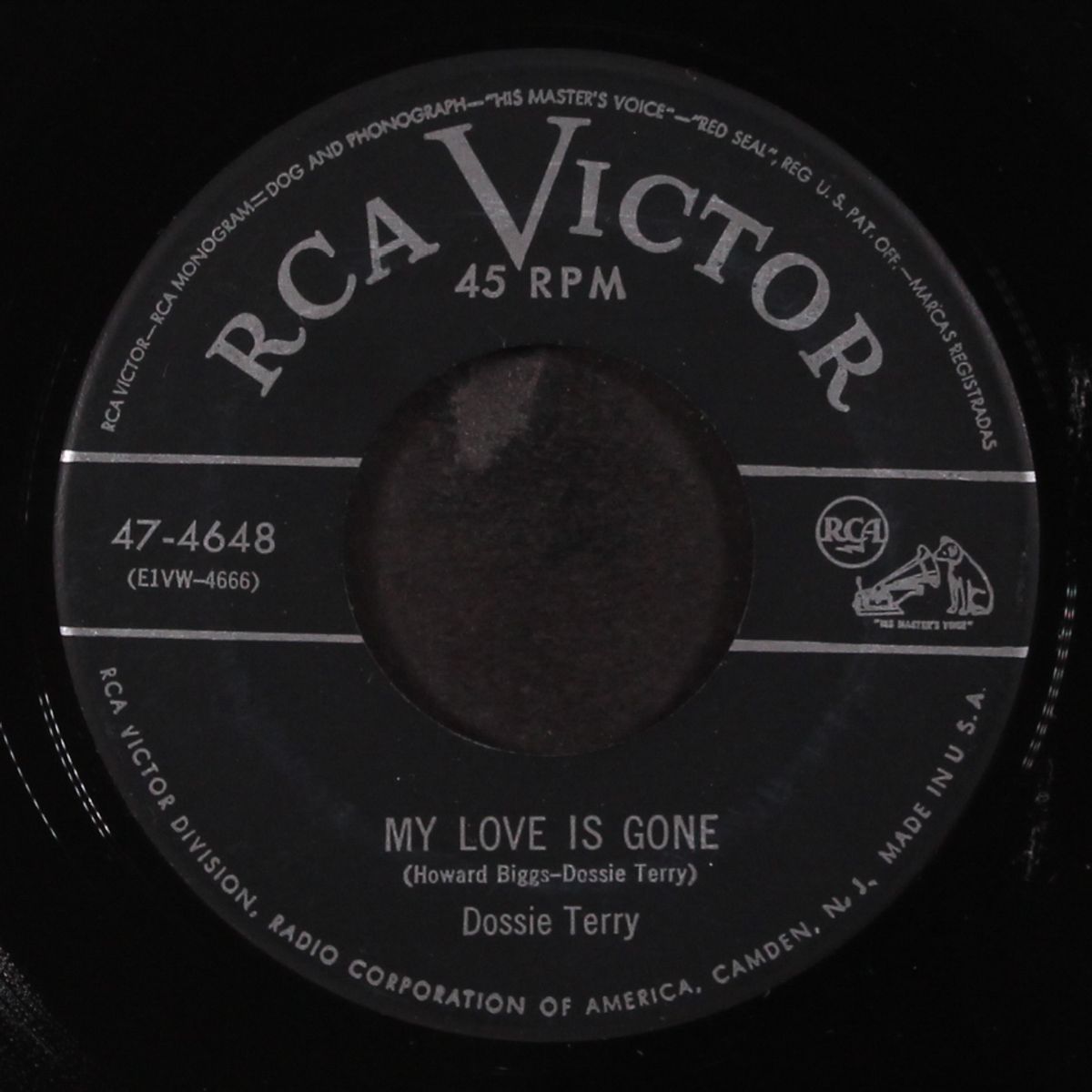 when i hit the number / my love is gone by DOSSIE TERRY