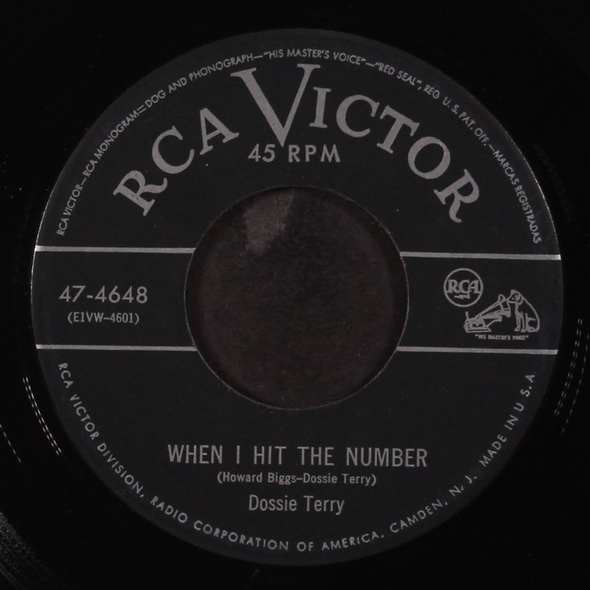 when i hit the number / my love is gone by DOSSIE TERRY
