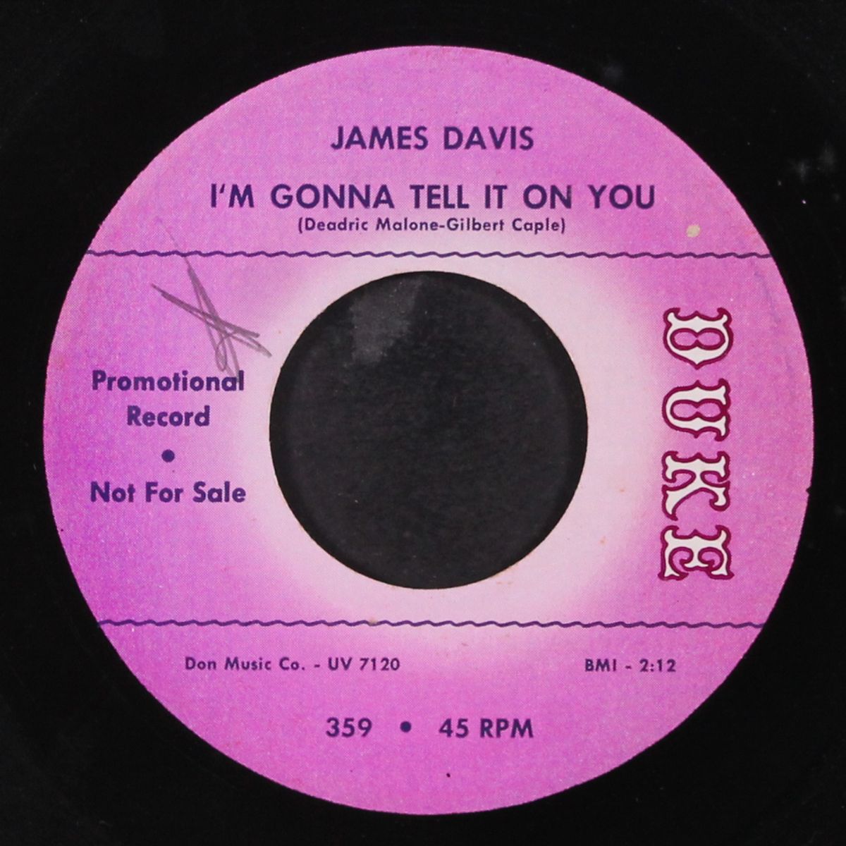 my precious darling / i'm gonna tell it on you by JAMES DAVIS
