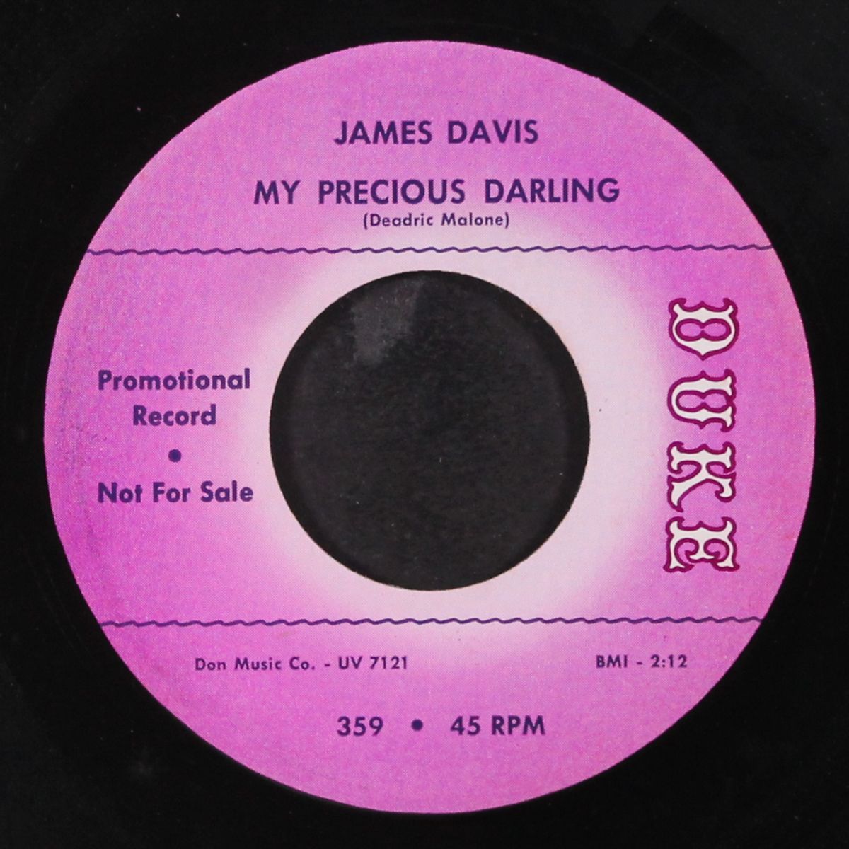 my precious darling / i'm gonna tell it on you by JAMES DAVIS