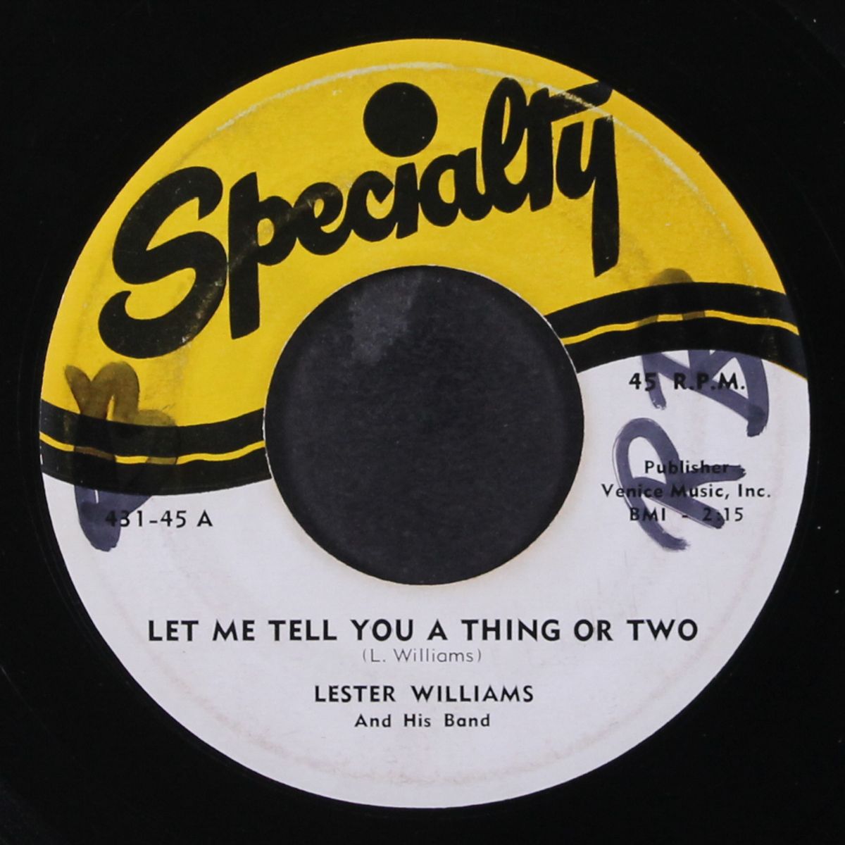 tryin' to forget / let me tell you a thing or two by LESTER WILLIAMS