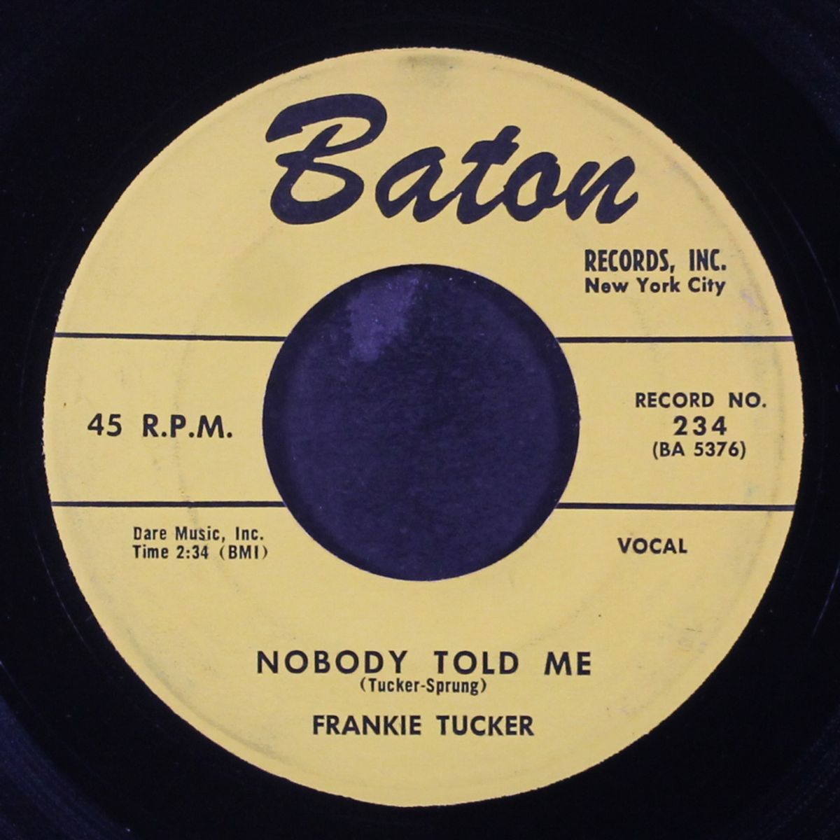 hey hester! / nobody told me by FRANKIE TUCKER