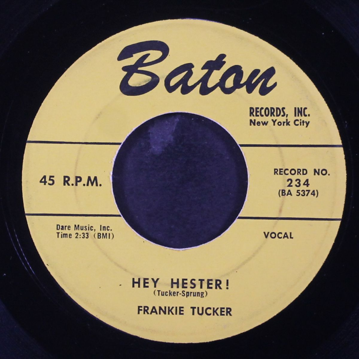 hey hester! / nobody told me by FRANKIE TUCKER
