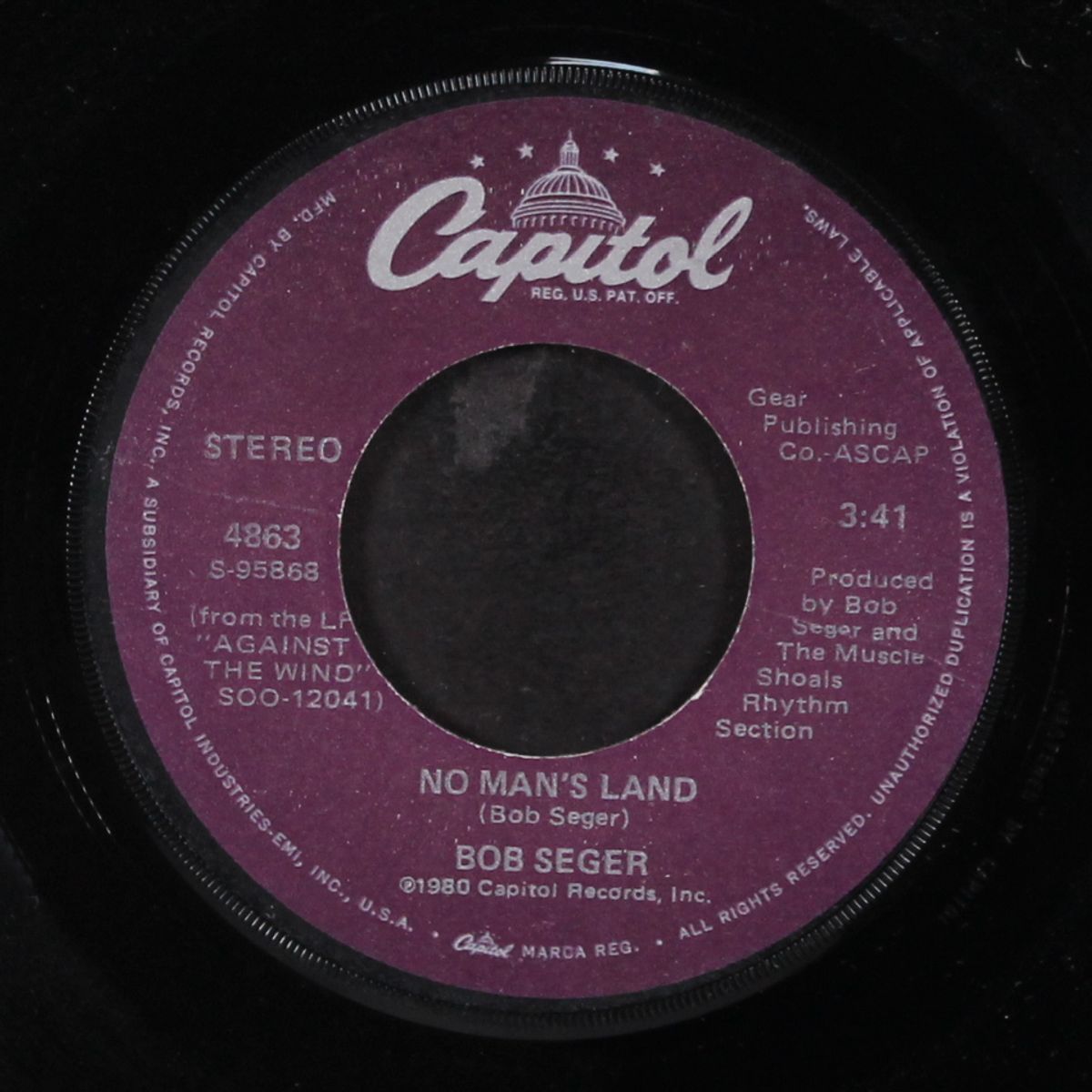 against the wind / no man's land by BOB SEGER