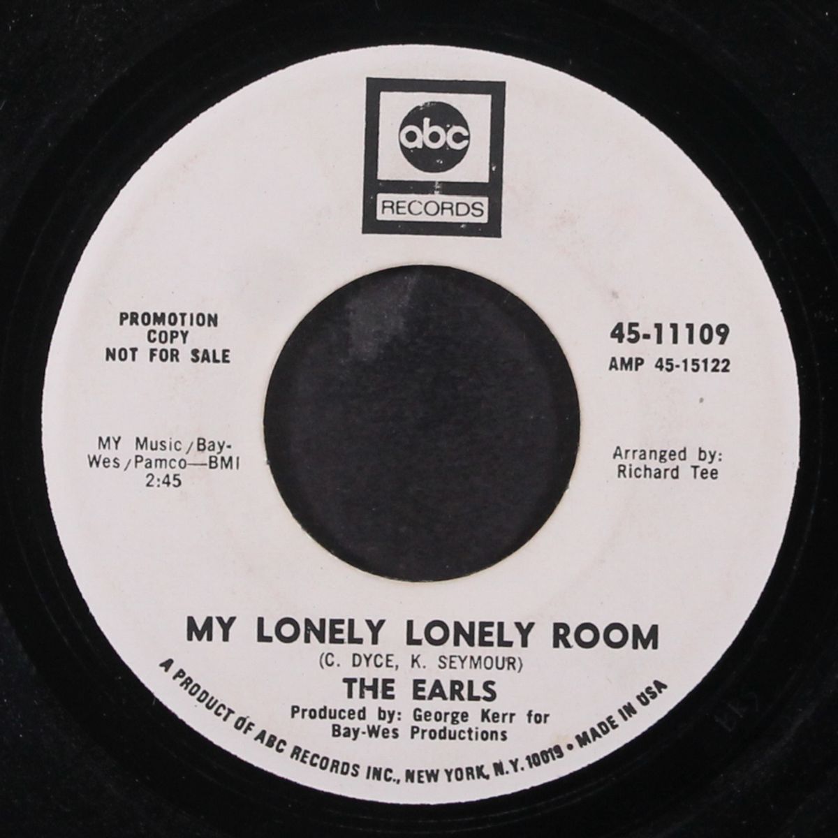 my lonely lonely room / it's been a long time coming by EARLS