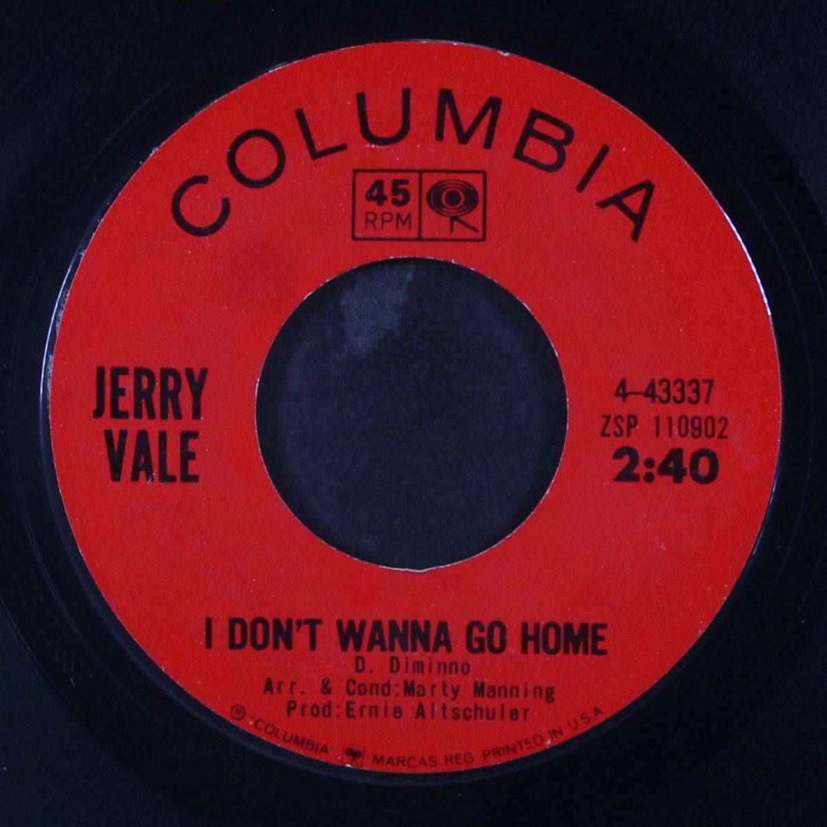 where were you when i needed you / i don't wanna go home by JERRY VALE