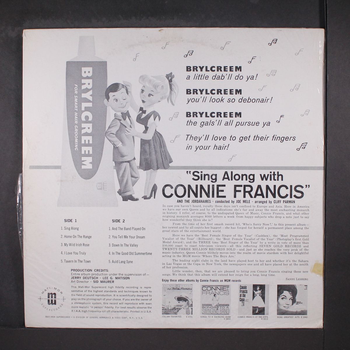 sing along with by CONNIE FRANCIS