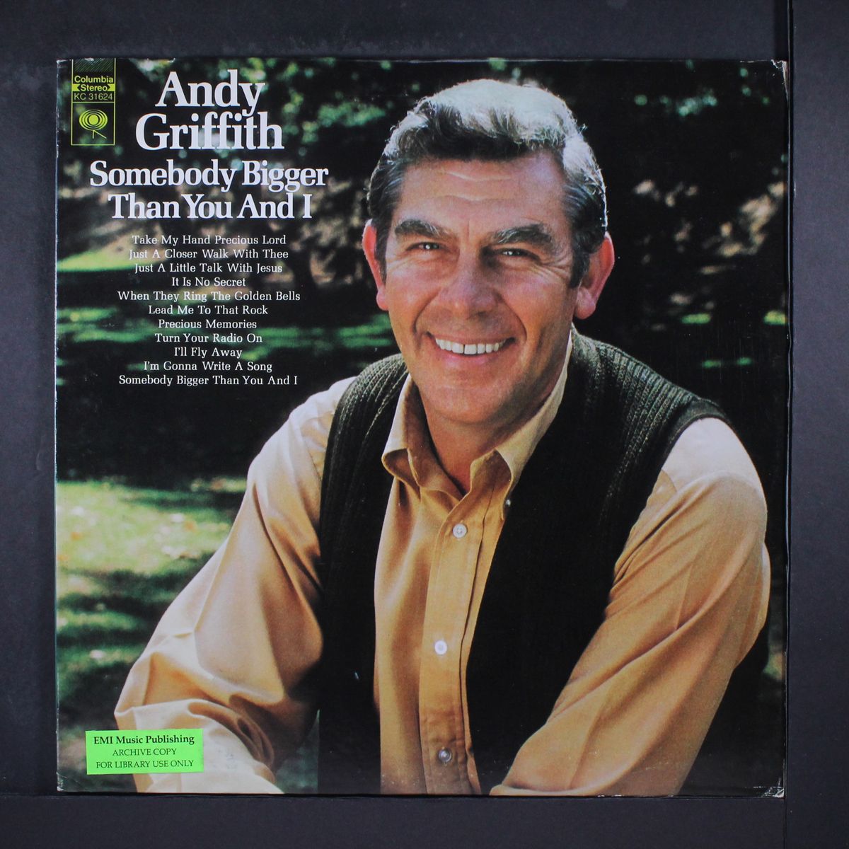somebody bigger than you and i by ANDY GRIFFITH