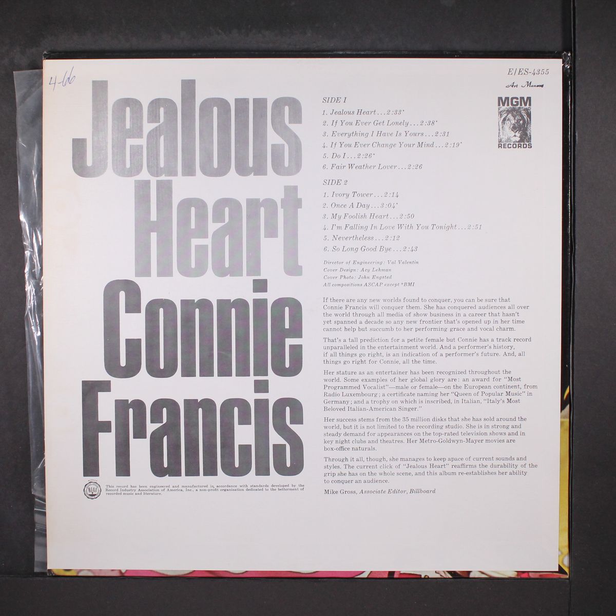 jealous heart by CONNIE FRANCIS
