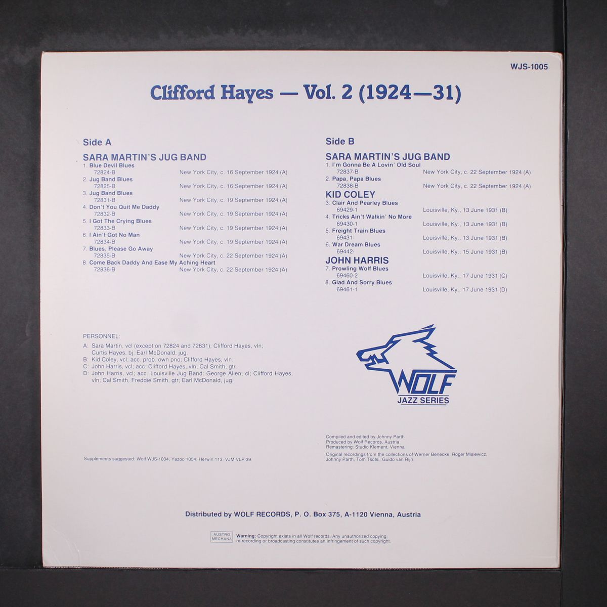 vol. 2, 1924-31 by CLIFFORD HAYES