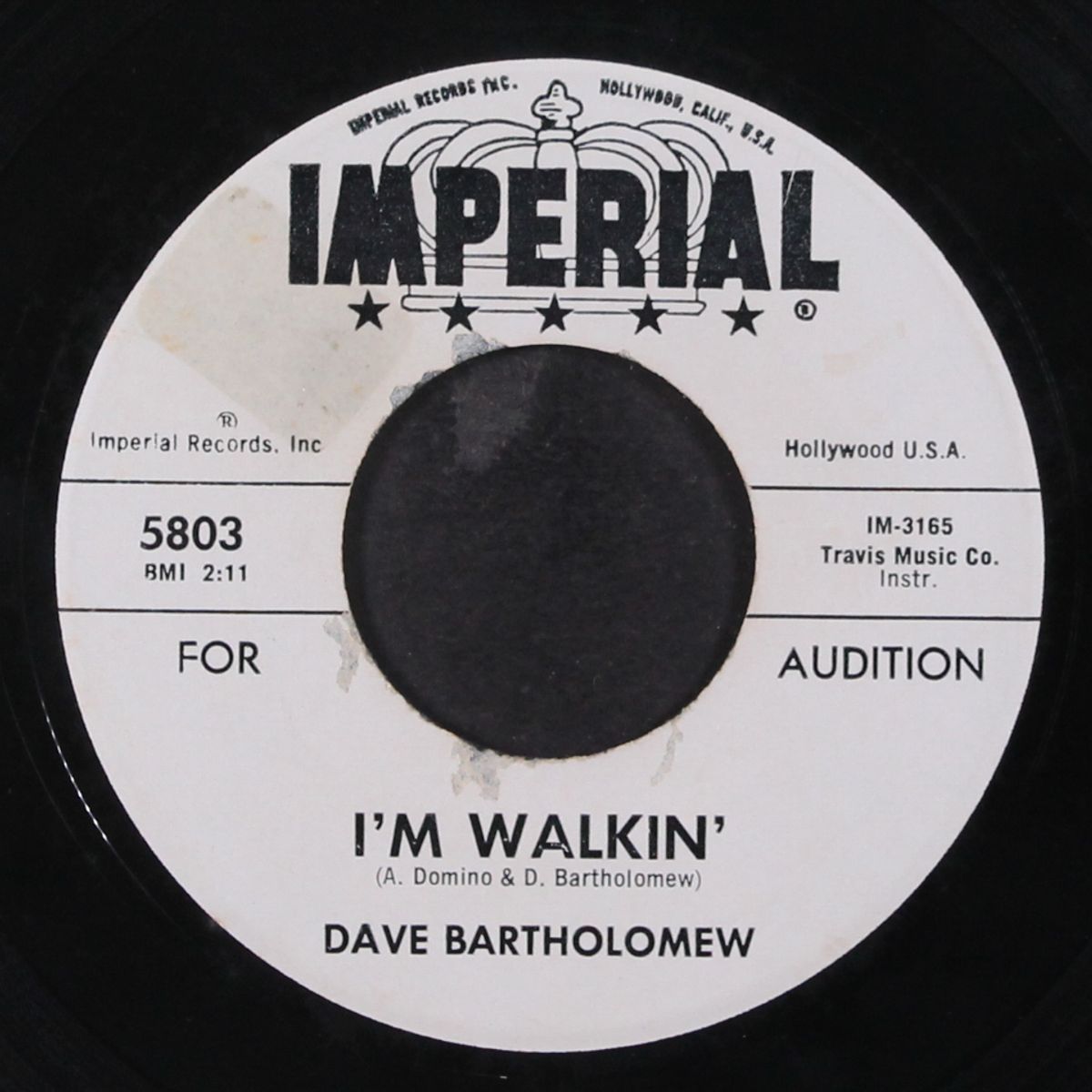 going to the river / i'm walkin' by DAVE BARTHOLOMEW