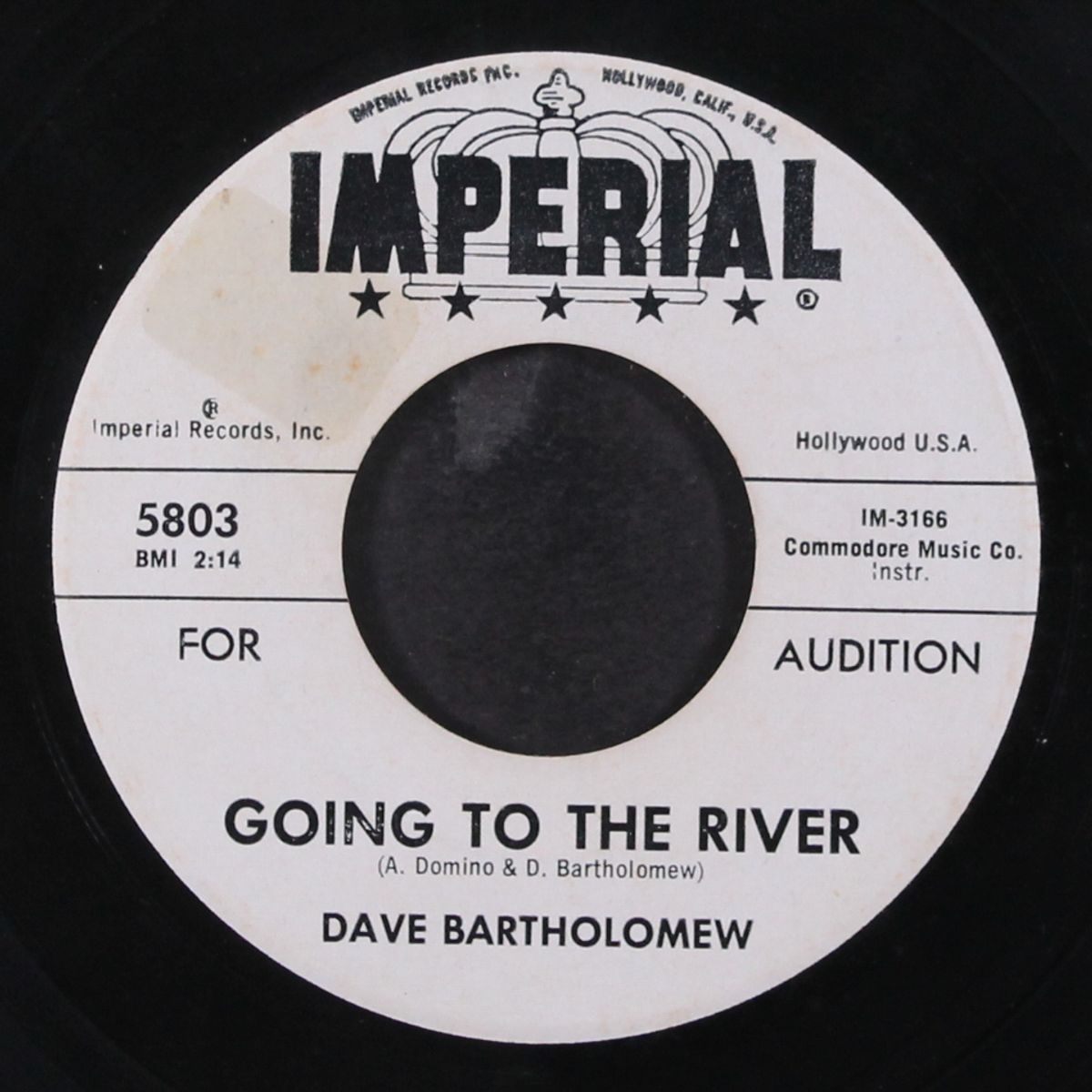 going to the river / i'm walkin' by DAVE BARTHOLOMEW