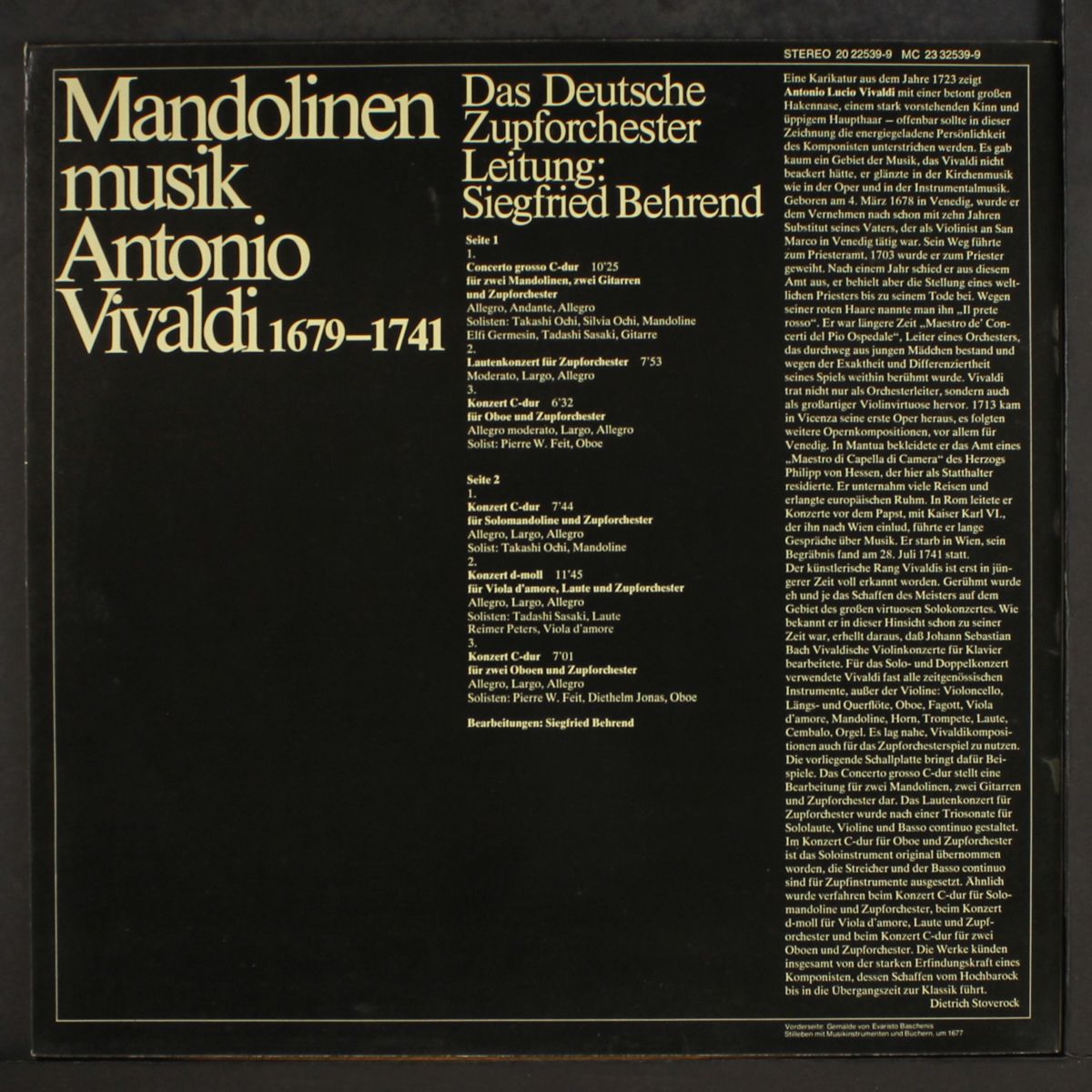 vivaldi: manolinenmusik by SIEGFRIED BEHREND